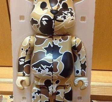 Medicom Toy 2008 Be@rbrick 400% A Bathing Ape Bape Play Desert Ver 11  Action Figure For Sale