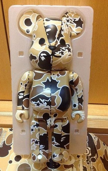 Medicom Toy 2008 Be@rbrick 400% A Bathing Ape Bape Play Desert Ver 11  Action Figure For Sale