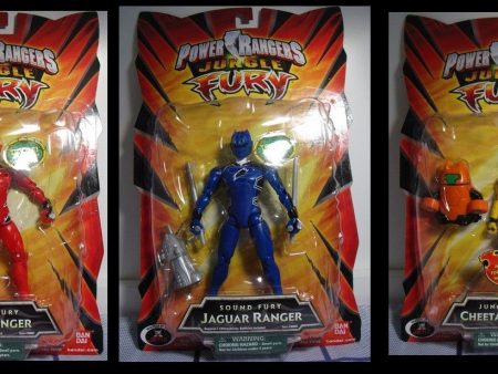 Bandai Power Rangers Jungle Fury Gekiranger Sound Tiger Jaguar Cheetah 6  Action Figure Set Cheap