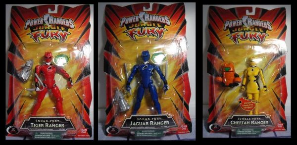 Bandai Power Rangers Jungle Fury Gekiranger Sound Tiger Jaguar Cheetah 6  Action Figure Set Cheap