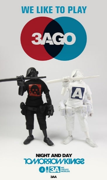 ThreeA 3A Toys Ashley Wood Tomorrow King Night And Day 8  Vinyl Figure Set For Discount