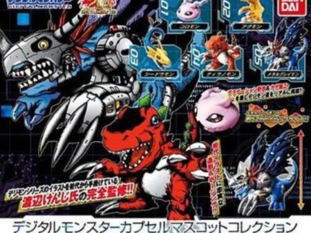 Bandai Digimon Digital Monster Gashapon Capsule Mascot Collection ver 2.0 5 Strap Figure Set Online now