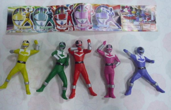 Bandai Power Rangers Time Force Timeranger Gashapon 5 Figure Set on Sale