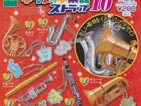 Epoch Brass Kiramekki Instrument Strap Gashapon Part 10 6 Miniature Collection Figure Set For Sale