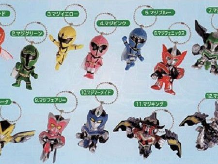 Bandai Power Rangers Mystic Force Magiranger Gashapon 12 Mascot Strap Swing Figure Set For Sale