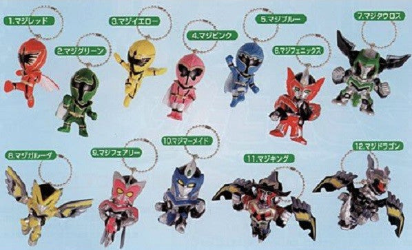 Bandai Power Rangers Mystic Force Magiranger Gashapon 12 Mascot Strap Swing Figure Set For Sale