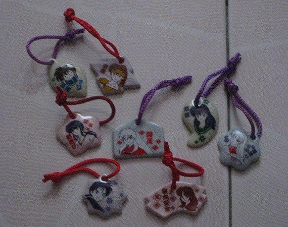 Bandai Inuyasha Gashapon Pottery Amulet 8 Mini Strap Figure Set Discount