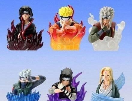 Bandai Naruto Stamp Ninja Symbol Gashapon Part 2 6 Collection Figure Set Cheap