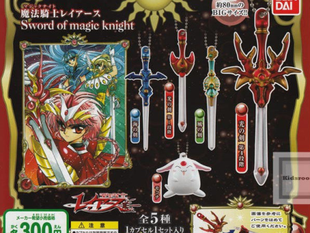 Bandai Clamp Magic Knight Rayearth Gashapon 5 Mini Swing Sword Collection Figure Set Cheap